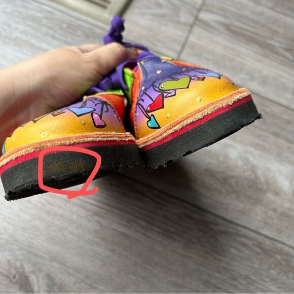 Soletech Hand Painted  Soft Leather Design Lace Up Shoes - Picture 14 of 14